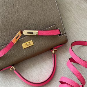 Hermes Kelly Womens Replica Bags Gray Size 28cm (2)
