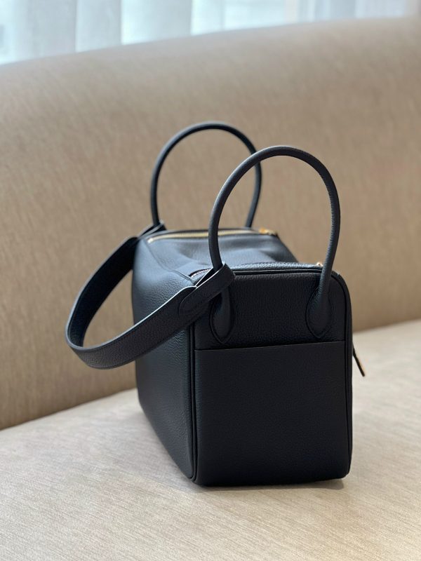 Hermes Lindy Womens Black Replica Bags Lock Gold Size 26cm (2)