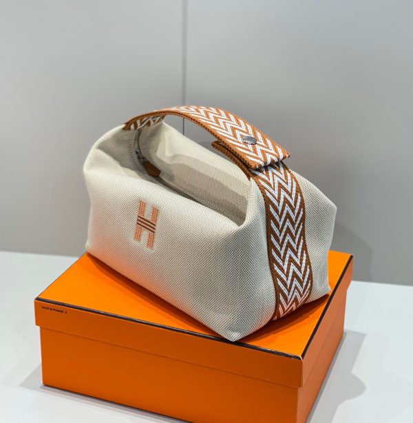Hermes Trousse Bride A Brace Womens Fabric Replica Handbags Size 20x12x10cm (2)