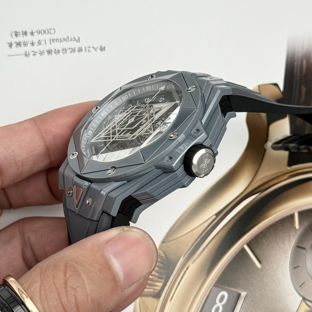Hublot Big Bang Sang Bleu II Ceramic Gray Replica Watch BBF 45mm (9)