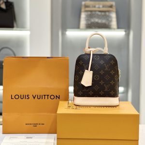 Louis Vuitton Alma Monogram Replica Backpack Brown Size 15x20x10cm (2)