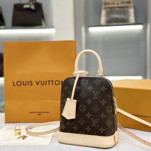 Louis Vuitton Alma Monogram Replica Backpack Brown Size 15x20x10cm (2)