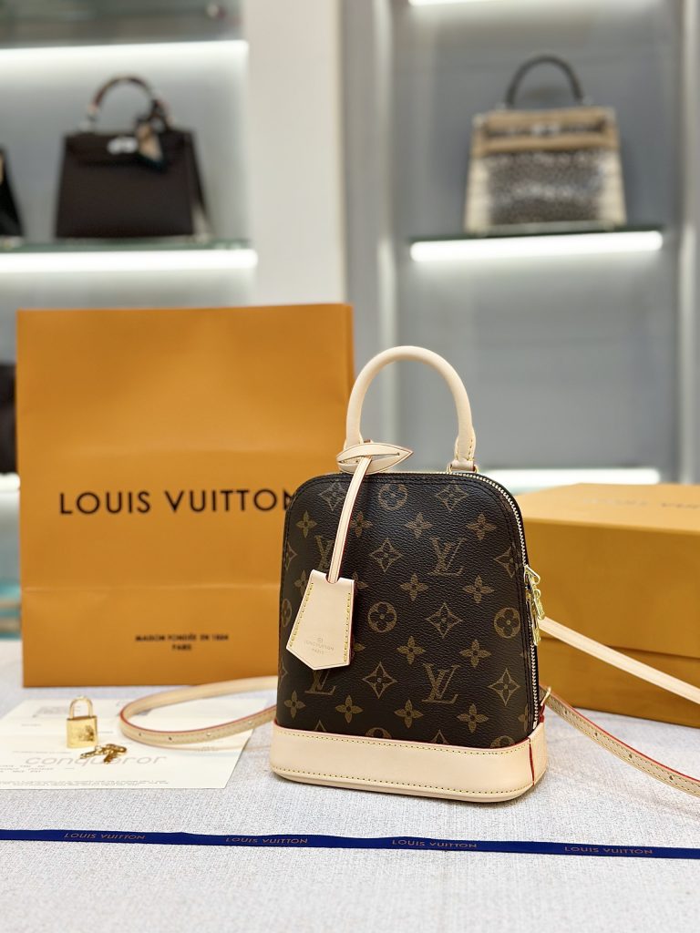 Louis Vuitton Alma Monogram Replica Backpack Brown Size 15x20x10cm (2)