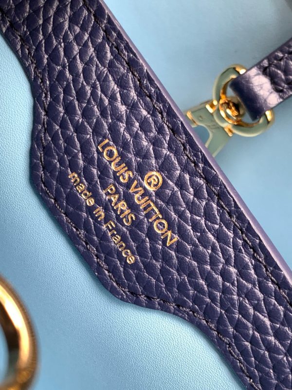 Louis Vuitton Capucines BB Replica Handbags Charcoal Purple 27x18x9cm (2)