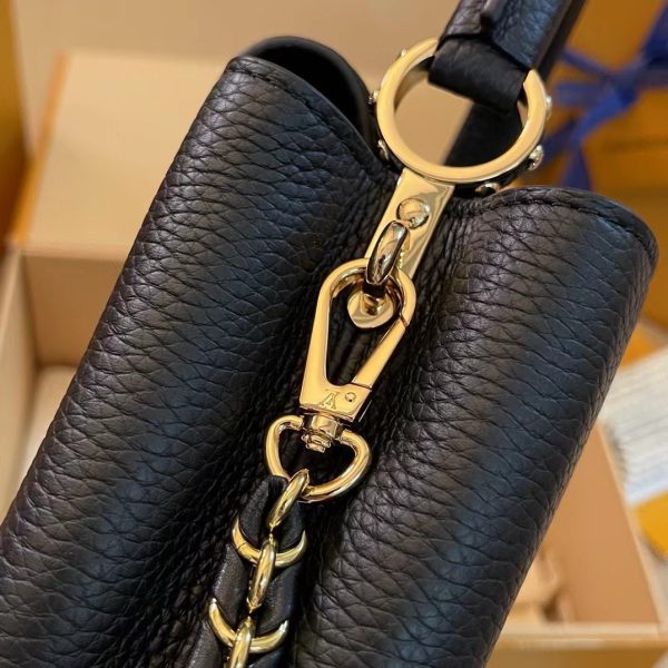 Louis Vuitton LV Capucines Mini Womens Replica Bags Black Size 21x14x8cm (1)