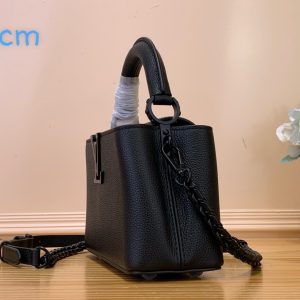 Louis Vuitton LV Capucines Womens Replica Bags Black Size 22cm (2)