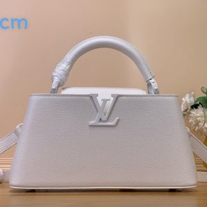 Louis Vuitton LV Capucines Womens White Replica Bags Size 29cm (2)