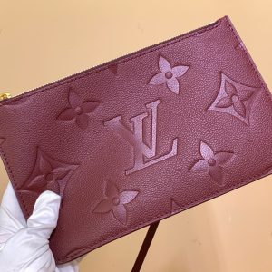 Louis Vuitton LV Never Full Womens Plum Red Replica Bags Lock Gold Size 32x29x17cm (2)