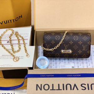 Louis Vuitton LV Wallet On Chain Lily Monogram Womens Replica Bags Size 20cm (2)