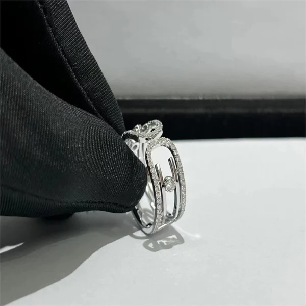Messika Lucky Move Womens Rings Custom 18K White Gold Diamond (2)
