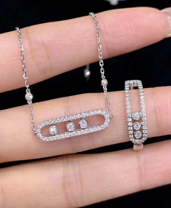 Messika Rings And Bracelet Womens Set 18K White Gold Diamond Custom (2)