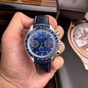 Omega Speedmaster Co-Axial Moonphase Blue Best Replica 44mm (5)