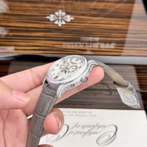 Patek Philippe Complications 4947G Gray Leather Strap Best Replica 38mm (2)