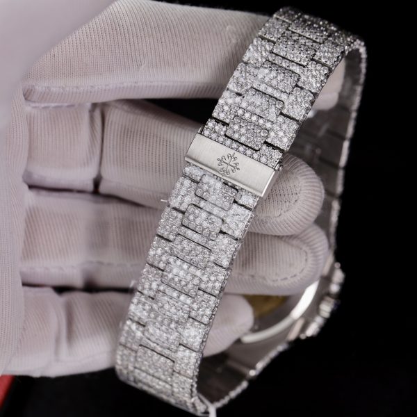 Patek Philippe Iced Out Customs Full Moissanite Diamonds Nautilus 5719 Best Quality 40mm (1)