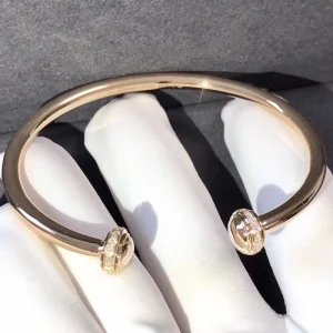 Piaget Possession Open Bangle Bracelet Custom Diamond 18K Rose Gold (2)