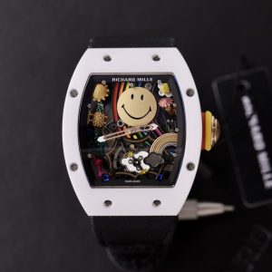 Richard Miller RM88 Smiley Replica Watches Black Color 42mm (8)