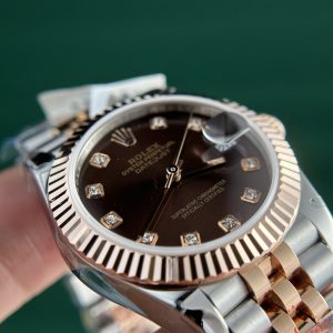 Rolex DateJust Gold Wrapped Chocolate Dial GM Factory Best Replica (7)