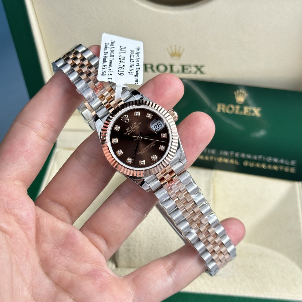 Rolex DateJust Gold Wrapped Chocolate Dial GM Factory Best Replica (7)