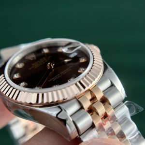 Rolex DateJust Gold Wrapped Chocolate Dial GM Factory Best Replica (7)