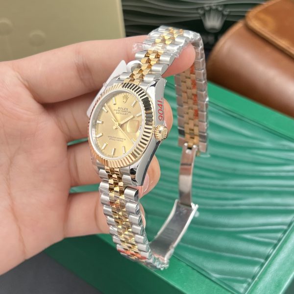 Rolex DateJust Gold Wrapped Yellow Champagne Dial GM Factory 31mm (1)