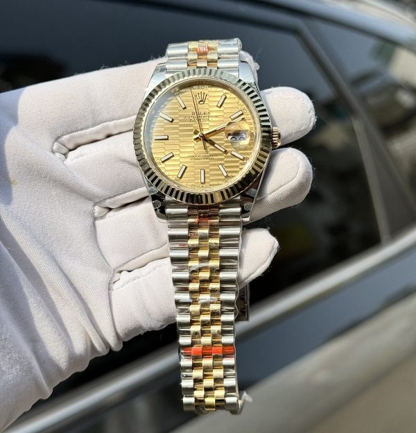 Rolex DateJust Gold Wrapped Yellow Fluted Dial GM Factory 41mm (6)