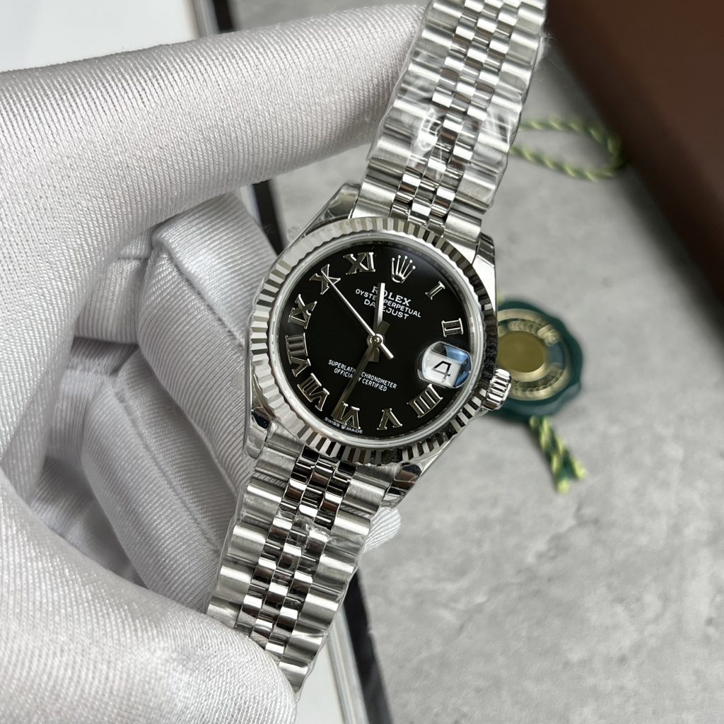 Rolex DateJust Replica Watch Black Dial EW Factory 31mm (1)