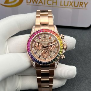 Rolex Daytona 116595RBOW 18K Solid Gold & Naturals Diamonds Gemstones 40mm (1)