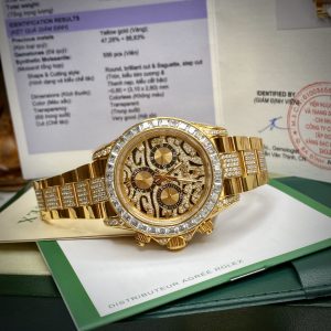 Rolex Daytona Eye Of Tiger Gold Wrapped Customs Moissanite Diamonds 40mm (10)