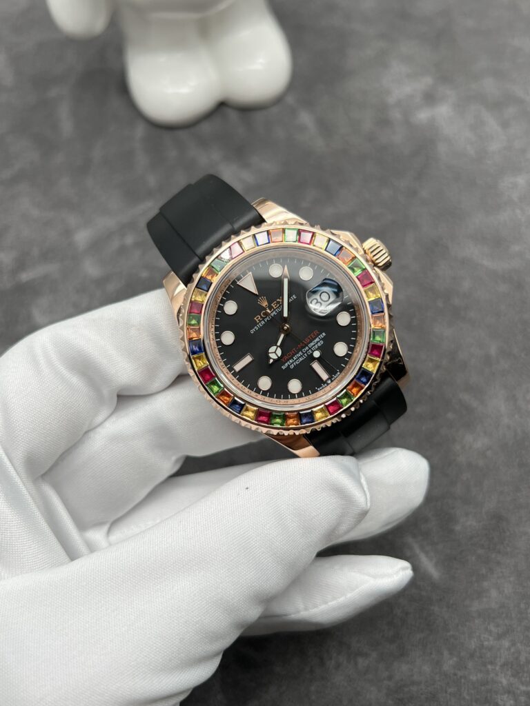 Rolex Yacht Master 116695 SATS Solid Gold 18K and Gemstones 40mm ...