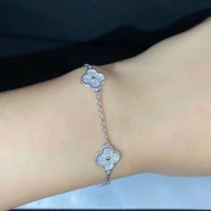 Van Cleef & Arpels Alhambra Women Bracelet White Gold Custom