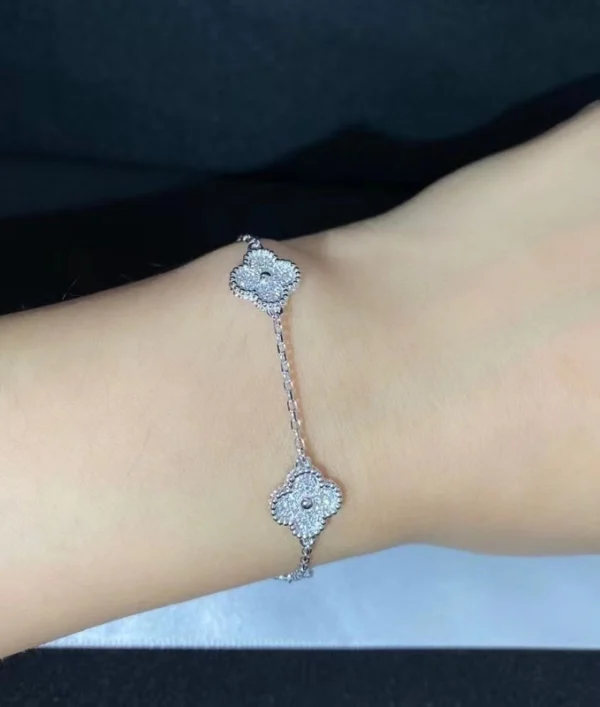 Van Cleef & Arpels Alhambra Women Bracelet White Gold Custom