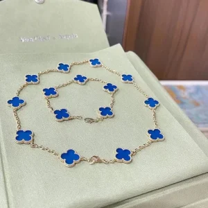Van Cleef & Arpels Necklace And Bracelet Set Custom Rose Gold 18K (2)