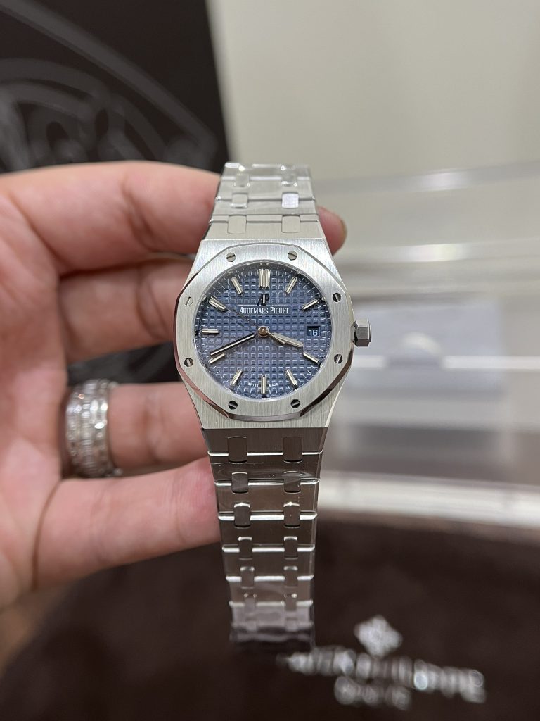 Audemars Piguet Royal Oak 77351ST Blue Dial Best Replica Watch 34mm (1)