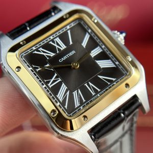 Cartier Santos Dumont Large Demi Gold Replica Watch Best Quality (3)