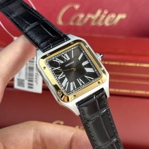 Cartier Santos Dumont Large Demi Gold Replica Watch Best Quality (3)