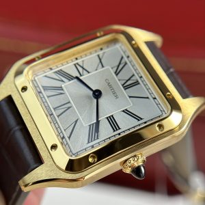 Cartier Santos Dumont Large Gold Replica Watch F1 Factory (1)