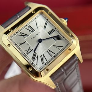 Cartier Santos Dumont Large Gold Replica Watch F1 Factory (1)