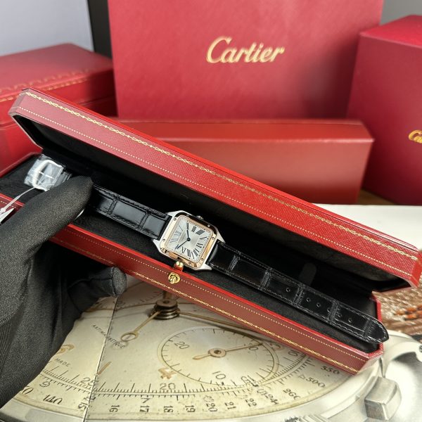 Cartier Santos Dumont Small Size Demi Best Replica F1 Factory 38x27 (6)