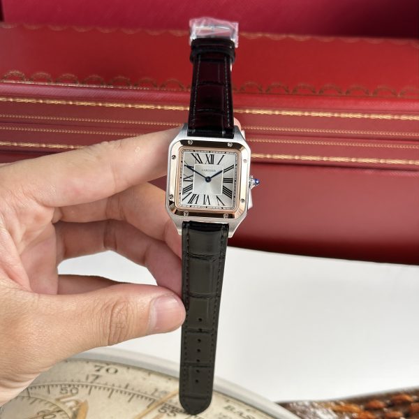 Cartier Santos Dumont Small Size Demi Best Replica F1 Factory 38x27 (6)