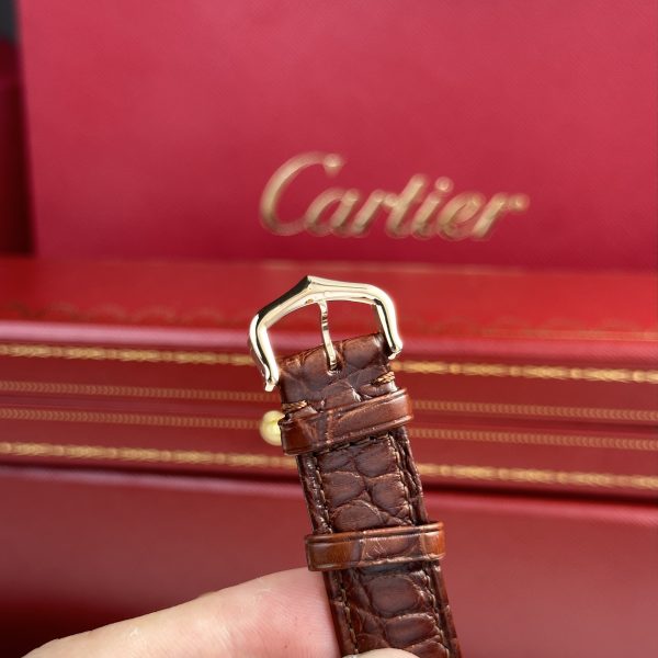 Cartier Tank Solo Best Replica Watch Brown Leather Strap Quartz Movement (9)