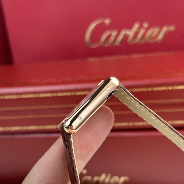 Cartier Tank Solo Best Replica Watch Brown Leather Strap Quartz Movement (9)