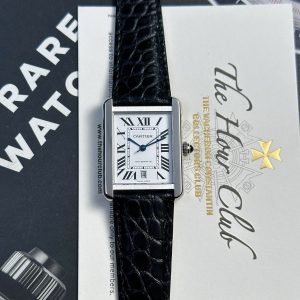 Cartier Tank Solo Extra-Large Model Automatic Black Leather Watch 31x41mm (2)