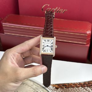 Cartier Tank Solo Extra-Large Model Best Replica Brown Leather Watch (1)