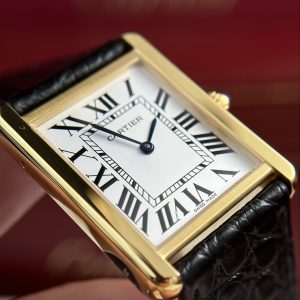 Cartier Tank Solo Yellow Gold Best Replica Watch Quartz Movement (1)