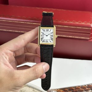 Cartier Tank Solo Yellow Gold Best Replica Watch Quartz Movement (10)