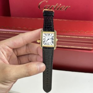 Cartier Tank Solo Yellow Gold Best Replica Watch Quartz Movement (1)