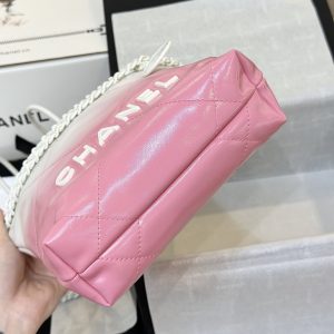 Chanel 22 Mini Mix White Pink Calfskin Replica Bags 20cm (2)