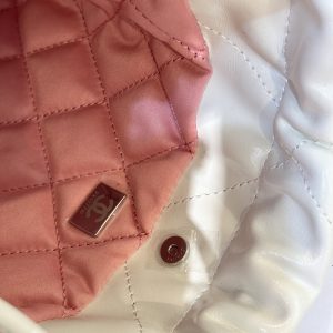 Chanel 22 Mini Mix White Pink Calfskin Replica Bags 20cm (2)