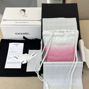 Chanel 22 Mini Mix White Pink Calfskin Replica Bags 20cm (2)