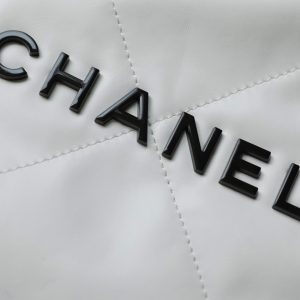 Chanel 22 Shopping Replica Bags Womens Cowhide White 35cm (2)